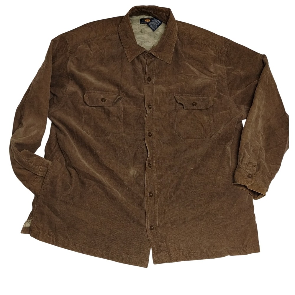 Route 66 Corduroy Lined Workwear Shirt Jacket XL Brown Barn Coat Vintage Grunge